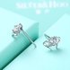Wholesale Trendy Creative Female Stud Earrings 925 Sterling Silver delicate shinny Crystal Earrings Wedding party jewelry wholesale China TGSLE092 4 small