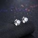 Wholesale Trendy Creative Female Stud Earrings 925 Sterling Silver delicate shinny Crystal Earrings Wedding party jewelry wholesale China TGSLE094 1 small