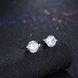 Wholesale Simple Fashion AAA Zircon Crystal Round Small Stud Earrings Wedding 925 Sterling Silver Earring for Women Girls Jewelry Gift TGSLE095 1 small