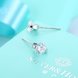 Wholesale Simple Fashion AAA Zircon Crystal Round Small Stud Earrings Wedding 925 Sterling Silver Earring for Women Girls Jewelry Gift TGSLE095 2 small
