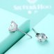 Wholesale Simple Fashion AAA Zircon Crystal Round Small Stud Earrings Wedding 925 Sterling Silver Earring for Women Girls Jewelry Gift TGSLE095 4 small
