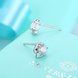 Wholesale Trendy Creative Female Stud Earrings 925 Sterling Silver delicate shinny Crystal Earrings Wedding party jewelry wholesale China TGSLE096 2 small
