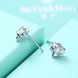 Wholesale Trendy Creative Female Stud Earrings 925 Sterling Silver delicate shinny Crystal Earrings Wedding party jewelry wholesale China TGSLE096 4 small