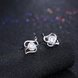 Wholesale Trendy Creative Female Stud Earrings 925 Sterling Silver delicate shinny Crystal Earrings Wedding party jewelry wholesale China TGSLE097 1 small
