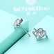 Wholesale Trendy Creative Female Stud Earrings 925 Sterling Silver delicate shinny Crystal Earrings Wedding party jewelry wholesale China TGSLE097 4 small