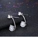 Wholesale Fashion delicate 925 Sterling Silver Four Claws Jewelry Shine AAA Zircon Earrings For Women Girls New Gift Banquet Wedding TGSLE098 1 small