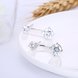 Wholesale Fashion delicate 925 Sterling Silver Four Claws Jewelry Shine AAA Zircon Earrings For Women Girls New Gift Banquet Wedding TGSLE098 3 small