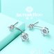 Wholesale Fashion delicate 925 Sterling Silver Four Claws Jewelry Shine AAA Zircon Earrings For Women Girls New Gift Banquet Wedding TGSLE098 4 small