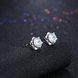 Wholesale Fashion delicate 925 Sterling Silver Four Claws Jewelry Shine AAA Zircon Earrings For Women Girls New Gift Banquet Wedding TGSLE102 1 small
