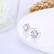 Wholesale Fashion delicate 925 Sterling Silver Four Claws Jewelry Shine AAA Zircon Earrings For Women Girls New Gift Banquet Wedding TGSLE102 3 small