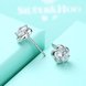 Wholesale Fashion delicate 925 Sterling Silver Four Claws Jewelry Shine AAA Zircon Earrings For Women Girls New Gift Banquet Wedding TGSLE102 4 small