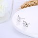 Wholesale Trendy Creative Female Stud Earrings 925 Sterling Silver delicate shinny Crystal Earrings Wedding party jewelry wholesale China TGSLE103 3 small