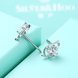 Wholesale Trendy Creative Female Stud Earrings 925 Sterling Silver delicate shinny Crystal Earrings Wedding party jewelry wholesale China TGSLE103 4 small