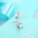 Wholesale Trendy Creative Female Stud Earrings 925 Sterling Silver delicate shinny Crystal Earrings Wedding party jewelry wholesale China TGSLE104 2 small