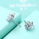 Wholesale Simple Fashion AAA Zircon Crystal Round Small Stud Earrings Wedding 925 Sterling Silver Earring for Women Girls Jewelry Gift TGSLE105 4 small