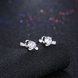 Wholesale Creative arrow through a heart Stud Earrings 925 Sterling Silver delicate shinny Crystal Earrings Wedding party jewelry  TGSLE106 1 small
