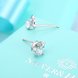 Wholesale Creative moon and stars Stud Earrings 925 Sterling Silver delicate shinny Crystal Earrings Wedding party jewelry  TGSLE107 2 small