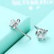 Wholesale Creative moon and stars Stud Earrings 925 Sterling Silver delicate shinny Crystal Earrings Wedding party jewelry  TGSLE107 4 small