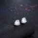 Wholesale Simple Fashion AAA Zircon Crystal Round Small Stud Earrings Wedding 925 Sterling Silver Earring for Women Girls Jewelry Gift TGSLE109 1 small