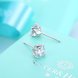 Wholesale Simple Fashion AAA Zircon Crystal Round Small Stud Earrings Wedding 925 Sterling Silver Earring for Women Girls Jewelry Gift TGSLE109 2 small