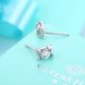 Wholesale Trendy Creative Female Stud Earrings 925 Sterling Silver delicate shinny Crystal Earrings Wedding party jewelry wholesale China TGSLE111 2 small