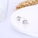 Wholesale Trendy Creative Female Stud Earrings 925 Sterling Silver delicate shinny Crystal Earrings Wedding party jewelry wholesale China TGSLE112 3 small