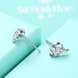 Wholesale Trendy Creative Female Stud Earrings 925 Sterling Silver delicate shinny Crystal Earrings Wedding party jewelry wholesale China TGSLE112 4 small