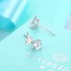 Wholesale Trendy Creative Female Stud Earrings 925 Sterling Silver delicate shinny Crystal Earrings Wedding party jewelry wholesale China TGSLE113 2 small