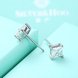 Wholesale Classical  Female square Crystal Zircon Stone Earrings Fashion Silver Color Jewelry Vintage Stud Earrings For Women TGSLE114 4 small