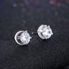 Wholesale jewelry China Simple Fashion AAA Zircon Round Small Stud Earrings Wedding 925 Sterling Silver Earring for Women Gift TGSLE116 1 small