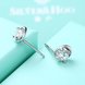 Wholesale jewelry China Simple Fashion AAA Zircon Round Small Stud Earrings Wedding 925 Sterling Silver Earring for Women Gift TGSLE116 4 small
