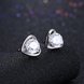 Wholesale Romantic Fashion 925 Sterling Silver CZ Stud Heart Earring for Women Girls wedding Jewelry TGSLE124 1 small