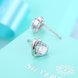 Wholesale Romantic Fashion 925 Sterling Silver CZ Stud Heart Earring for Women Girls wedding Jewelry TGSLE124 2 small