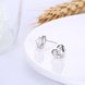 Wholesale Romantic Fashion 925 Sterling Silver CZ Stud Heart Earring for Women Girls wedding Jewelry TGSLE124 3 small