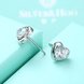 Wholesale Romantic Fashion 925 Sterling Silver CZ Stud Heart Earring for Women Girls wedding Jewelry TGSLE124 4 small
