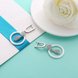 Wholesale Fashion white circle Ceramic Stud Earrings For Women with AAA Round Zirconia dangle Earring fine Girl gift TGSLE177 1 small
