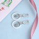 Wholesale Fashion white circle Ceramic Stud Earrings For Women with AAA Round Zirconia dangle Earring fine Girl gift TGSLE177 2 small