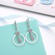 Wholesale Fashion white circle Ceramic Stud Earrings For Women with AAA Round Zirconia dangle Earring fine Girl gift TGSLE177 3 small