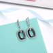 Wholesale Fashion Black square Ceramic Stud Earrings For Women with AAA shinny square Zirconia dangle Earring fine Girl gift TGSLE179 3 small