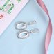 Wholesale Fashion white square Ceramic Stud Earrings For Women with AAA shinny square Zirconia dangle Earring fine Girl gift TGSLE181 2 small
