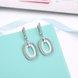 Wholesale Fashion white square Ceramic Stud Earrings For Women with AAA shinny square Zirconia dangle Earring fine Girl gift TGSLE181 3 small