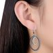 Wholesale Fashion Black circle Ceramic Stud Earrings For Women with AAA shinny circle Zirconia dangle Earring fine Girl gift TGSLE183 0 small