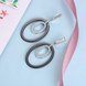 Wholesale Fashion Black circle Ceramic Stud Earrings For Women with AAA shinny circle Zirconia dangle Earring fine Girl gift TGSLE183 2 small