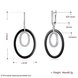 Wholesale Fashion Black circle Ceramic Stud Earrings For Women with AAA shinny circle Zirconia dangle Earring fine Girl gift TGSLE183 4 small