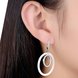 Wholesale Fashion white circle Ceramic Stud Earrings For Women with AAA shinny circle Zirconia dangle Earring fine Girl gift TGSLE185 0 small