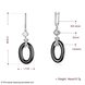 Wholesale Fashion Black circle Ceramic dangle Earrings For Women with AAA shinny Zirconia dangle Earring fine Girl gift TGSLE187 4 small