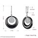 Wholesale Trendy Black circle Ceramic Earrings For Women with AAA shinny circle Zirconia dangle Earring fine Girl gift TGSLE191 4 small