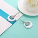 Wholesale Trendy jewelry China white circle Ceramic Stud Earrings For Women with AAA shinny circle Zirconia dangle Earring fine Girl gift TGSLE193 1 small