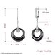 Wholesale Fashion Black circle Ceramic Earrings For Women with AAA shinny circle Zirconia dangle Earring fine Girl gift TGSLE195 4 small