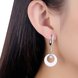 Wholesale Fashion white circle Ceramic Stud Earrings For Women with AAA shinny circle Zirconia dangle Earring fine Girl gift TGSLE197 0 small